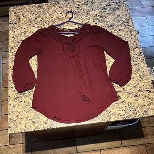 Burgundy blouse